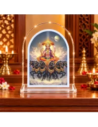 Lord Surya L Shape Acrylic Showpiece 3 X 3.5 Inch For Home, Office And Car (F176583)
