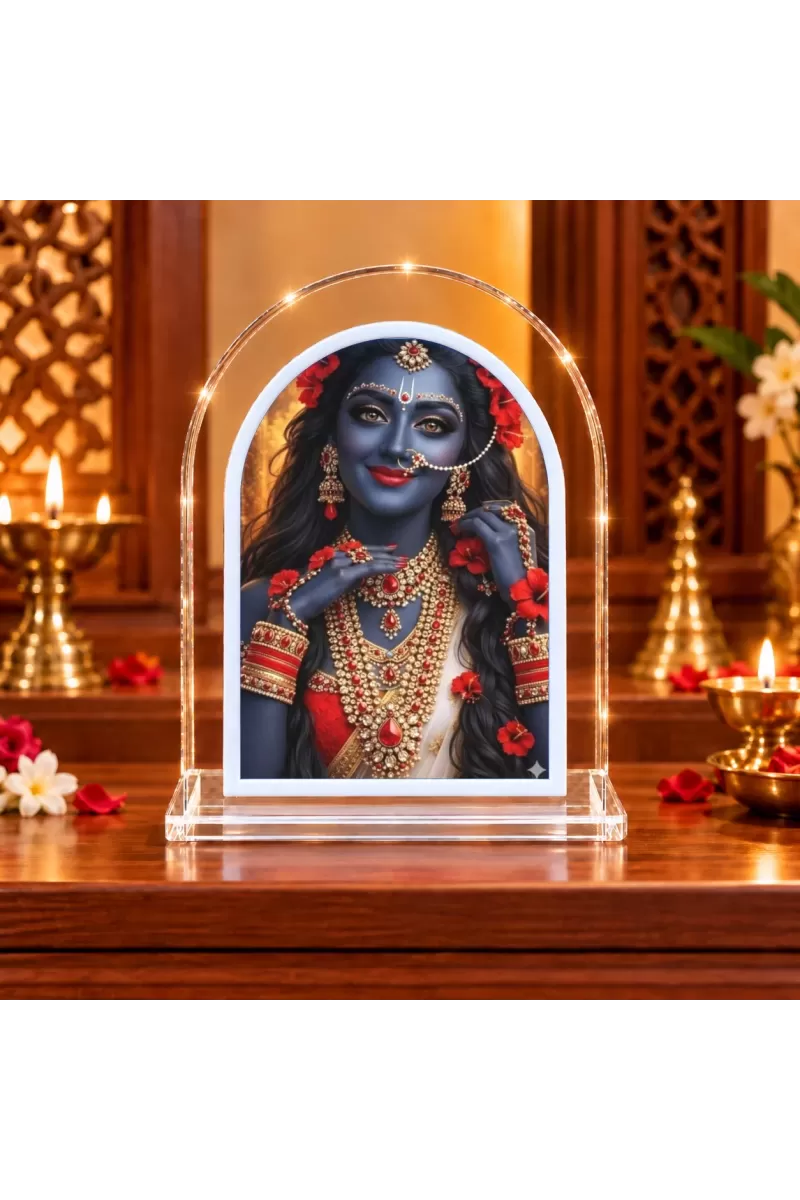 Maa Kaali L Shape Acrylic Showpiece 3 X 3.5 Inch For Home, Office And Car (F176588)