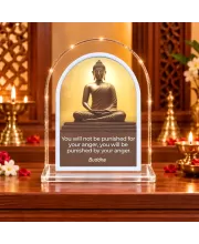 Buddha L Shape Acrylic Showpiece 3 X 3.5 Inch For Home, Office And Car (F176589)