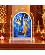 Shree Chaitannya L Shape Acrylic Showpiece 3 X 3.5 Inch For Home, Office And Car (F176590)