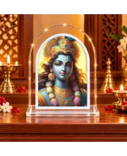Lord Krishna L Shape Acrylic Showpiece 3 X 3.5 Inch For Home, Office And Car (F176591)