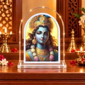 Lord Krishna L Shape Acrylic Showpiece 3 X 3.5 Inch For Home, Office And Car (F176591) Lord Krishna L Shape Acrylic Showpiece 3 X 3.5 Inch For Home, Office And Car (F176591)