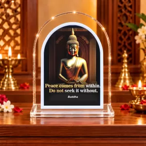Buddha L Shape Acrylic Showpiece 3 X 3.5 Inch For Home, Office And Car (F176596) Buddha L Shape Acrylic Showpiece 3 X 3.5 Inch For Home, Office And Car (F176596)