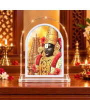 Lord Venkateswara L Shape Acrylic Showpiece 3 X 3.5 Inch For Home, Office And Car (F176597)