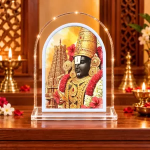 Lord Venkateswara L Shape Acrylic Showpiece 3 X 3.5 Inch For Home, Office And Car (F176597)