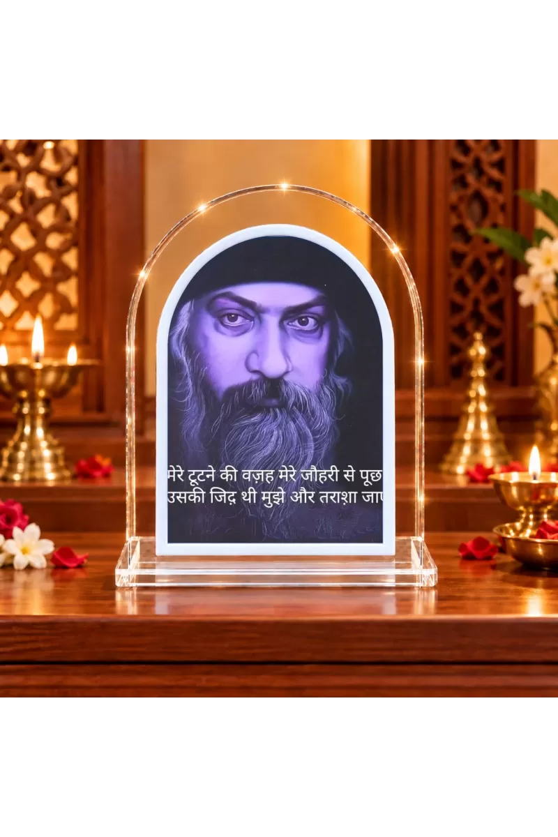 Osho L Shape Acrylic Showpiece 3 X 3.5 Inch For Home, Office And Car (F176598)