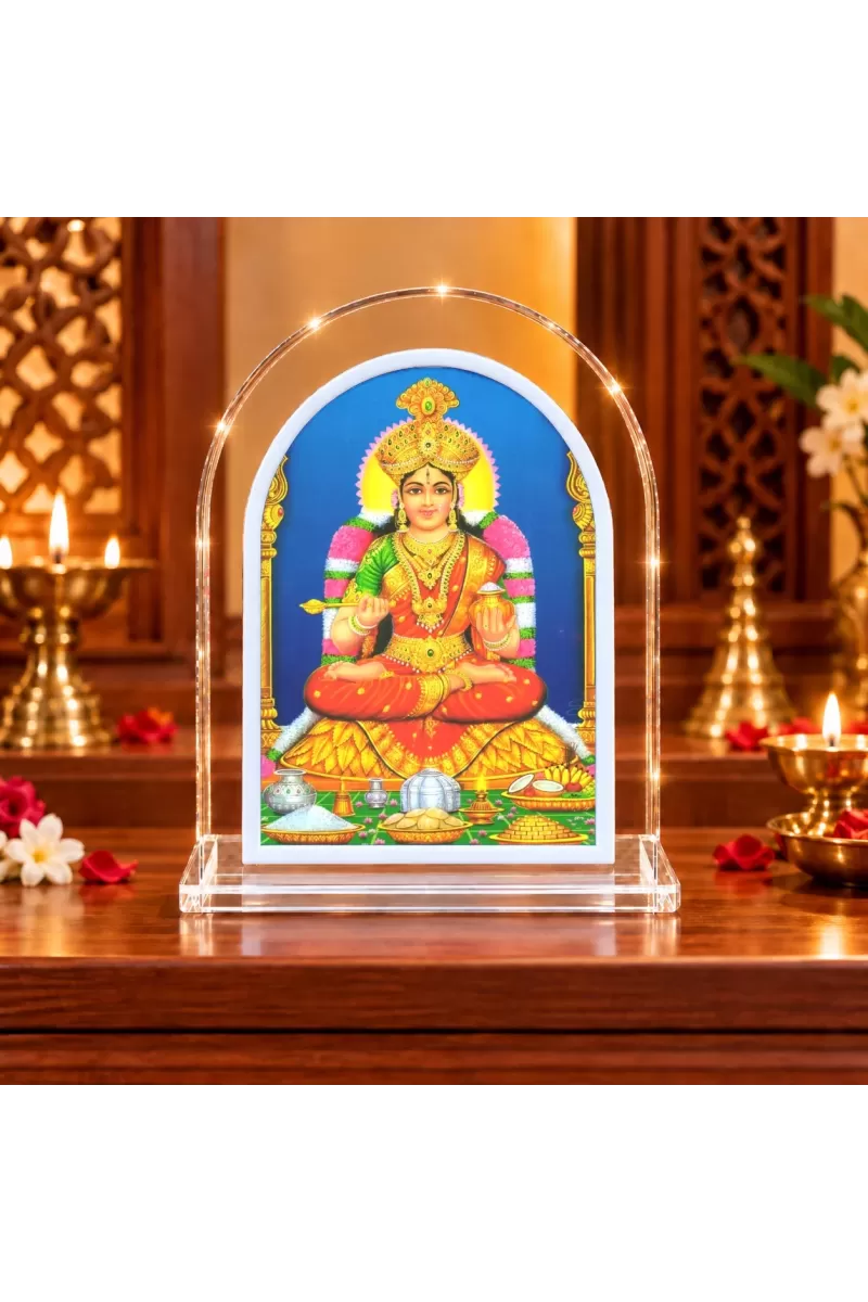 Goddess Lakshmi L Shape Acrylic Showpiece 3 X 3.5 Inch For Home, Office And Car (F176599)
