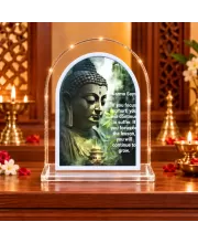 Buddha L Shape Acrylic Showpiece 3 X 3.5 Inch For Home, Office And Car (F176600)