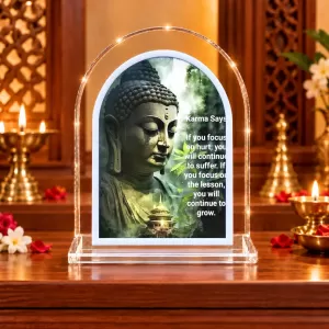 Buddha L Shape Acrylic Showpiece 3 X 3.5 Inch For Home, Office And Car (F176600) Buddha L Shape Acrylic Showpiece 3 X 3.5 Inch For Home, Office And Car (F176600)