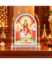 Gayatri Mata L Shape Acrylic Showpiece 3 X 3.5 Inch For Home, Office And Car (F176604)