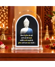 Buddha L Shape Acrylic Showpiece 3 X 3.5 Inch For Home, Office And Car (F176606)