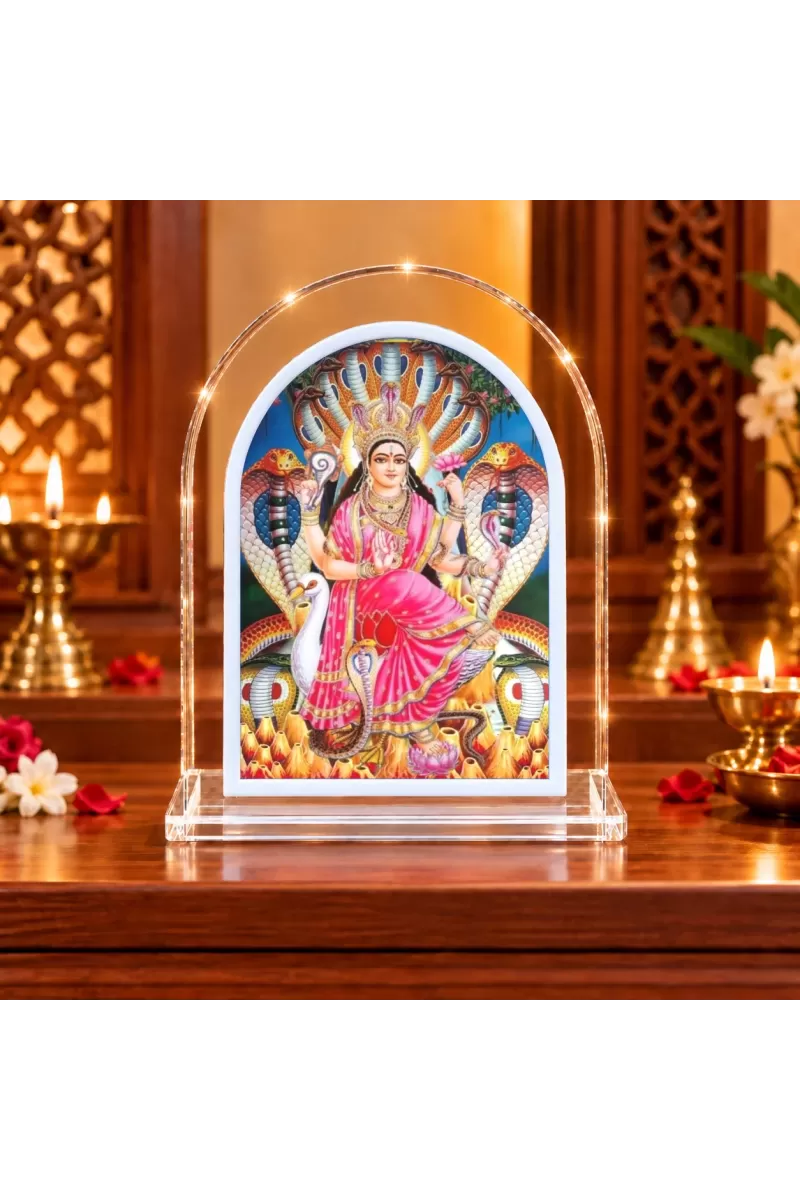 Ma Manasa L Shape Acrylic Showpiece 3 X 3.5 Inch For Home, Office And Car (F176609)