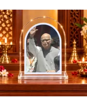 L. K. Advani L Shape Acrylic Showpiece 3 X 3.5 Inch For Home, Office And Car (F176613)