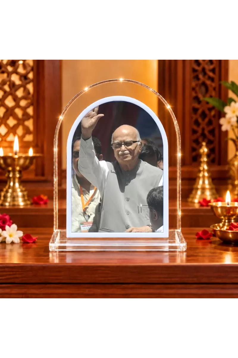 L. K. Advani L Shape Acrylic Showpiece 3 X 3.5 Inch For Home, Office And Car (F176613)