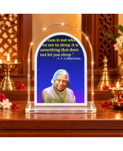 A P J Abdul Kalam L Shape Acrylic Showpiece 3 X 3.5 Inch For Home, Office And Car (F176614)