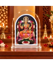 Goddess Lakshmi L Shape Acrylic Showpiece 3 X 3.5 Inch For Home, Office And Car (F176618)