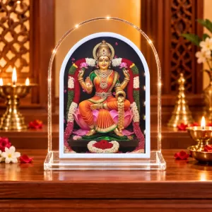 Goddess Lakshmi L Shape Acrylic Showpiece 3 X 3.5 Inch For Home, Office And Car (F176618) Goddess Lakshmi L Shape Acrylic Showpiece 3 X 3.5 Inch For Home, Office And Car (F176618)