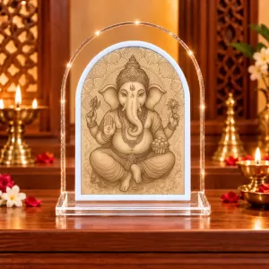 Lord Ganesha L Shape Acrylic Showpiece 3 X 3.5 Inch For Home, Office And Car (F176619) Lord Ganesha L Shape Acrylic Showpiece 3 X 3.5 Inch For Home, Office And Car (F176619)