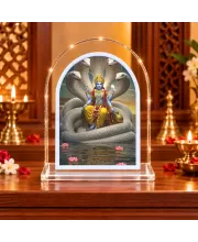 Lord Vishnu L Shape Acrylic Showpiece 3 X 3.5 Inch For Home, Office And Car (F176620)