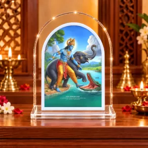 Lord Krishna L Shape Acrylic Showpiece 3 X 3.5 Inch For Home, Office And Car (F176622)