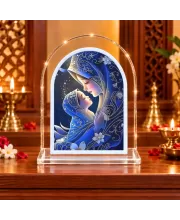 Mother And Baby L Shape Acrylic Showpiece 3 X 3.5 Inch For Home, Office And Car (F176623)