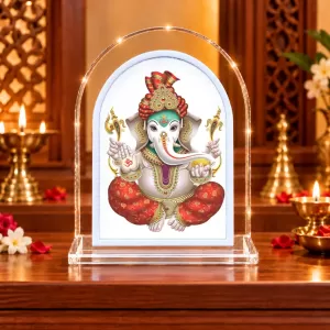 Lord Ganesha L Shape Acrylic Showpiece 3 X 3.5 Inch For Home, Office And Car (F176629) Lord Ganesha L Shape Acrylic Showpiece 3 X 3.5 Inch For Home, Office And Car (F176629)
