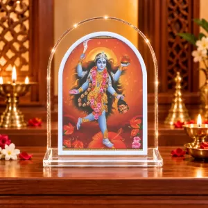 Goddess Kali L Shape Acrylic Showpiece 3 X 3.5 Inch For Home, Office And Car (F176632)