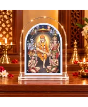 Shirdi Sai Baba L Shape Acrylic Showpiece 3 X 3.5 Inch For Home, Office And Car (F176633)