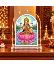 Goddess Lakshmi L Shape Acrylic Showpiece 3 X 3.5 Inch For Home, Office And Car (F176634)