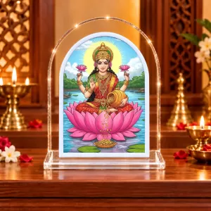 Goddess Lakshmi L Shape Acrylic Showpiece 3 X 3.5 Inch For Home, Office And Car (F176634) Goddess Lakshmi L Shape Acrylic Showpiece 3 X 3.5 Inch For Home, Office And Car (F176634)