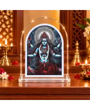 Maa Kaali L Shape Acrylic Showpiece 3 X 3.5 Inch For Home, Office And Car (F176641)