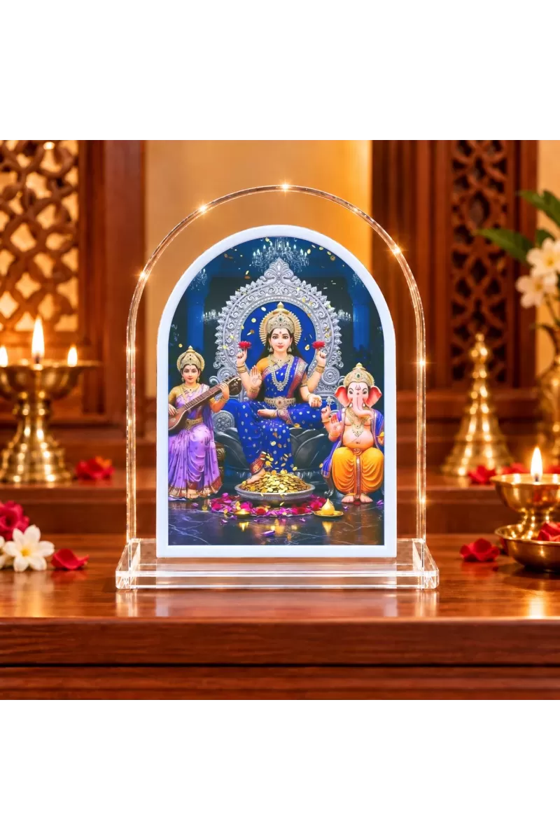 Lakshmi L Shape Acrylic Showpiece 3 X 3.5 Inch For Home, Office And Car (F176643)