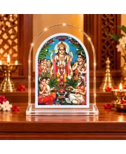 Lord Sattyanarayn L Shape Acrylic Showpiece 3 X 3.5 Inch For Home, Office And Car (F176645)
