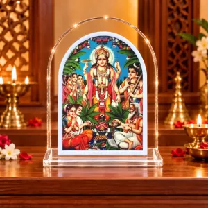 Lord Sattyanarayn L Shape Acrylic Showpiece 3 X 3.5 Inch For Home, Office And Car (F176645) Lord Sattyanarayn L Shape Acrylic Showpiece 3 X 3.5 Inch For Home, Office And Car (F176645)