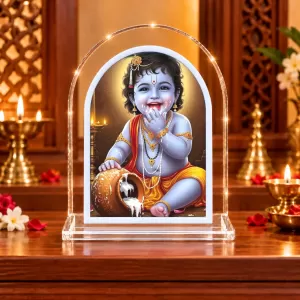 Baby Krishna L Shape Acrylic Showpiece 3 X 3.5 Inch For Home, Office And Car (F176648) Baby Krishna L Shape Acrylic Showpiece 3 X 3.5 Inch For Home, Office And Car (F176648)