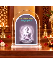 Buddha L Shape Acrylic Showpiece 3 X 3.5 Inch For Home, Office And Car (F176651)