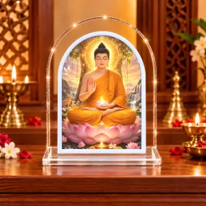 Buddha L Shape Acrylic Showpiece 3 X 3.5 Inch For Home, Office And Car (F176652) Buddha L Shape Acrylic Showpiece 3 X 3.5 Inch For Home, Office And Car (F176652)