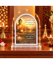 Buddha L Shape Acrylic Showpiece 3 X 3.5 Inch For Home, Office And Car (F176655)
