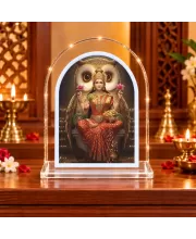 Lakshmi Maa L Shape Acrylic Showpiece 3 X 3.5 Inch For Home, Office And Car (F176656)