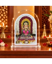 Lord Ganesha L Shape Acrylic Showpiece 3 X 3.5 Inch For Home, Office And Car (F176657)