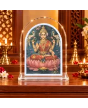 Goddess Lakshmi L Shape Acrylic Showpiece 3 X 3.5 Inch For Home, Office And Car (F176658)