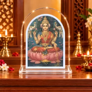 Goddess Lakshmi L Shape Acrylic Showpiece 3 X 3.5 Inch For Home, Office And Car (F176658) Goddess Lakshmi L Shape Acrylic Showpiece 3 X 3.5 Inch For Home, Office And Car (F176658)