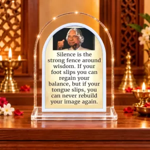 A P J Abdul Kalam L Shape Acrylic Showpiece 3 X 3.5 Inch For Home, Office And Car (F176660)