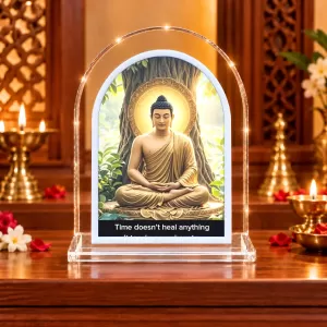 Buddha L Shape Acrylic Showpiece 3 X 3.5 Inch For Home, Office And Car (F176662) Buddha L Shape Acrylic Showpiece 3 X 3.5 Inch For Home, Office And Car (F176662)