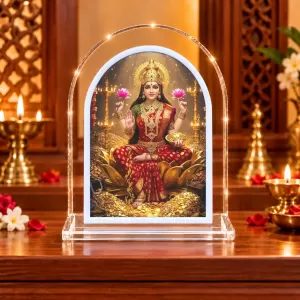 Goddess Lakshmi L Shape Acrylic Showpiece 3 X 3.5 Inch For Home, Office And Car (F176664) Goddess Lakshmi L Shape Acrylic Showpiece 3 X 3.5 Inch For Home, Office And Car (F176664)