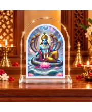 Lord Vishnu L Shape Acrylic Showpiece 3 X 3.5 Inch For Home, Office And Car (F176668)