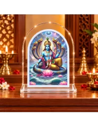 Lord Vishnu L Shape Acrylic Showpiece 3 X 3.5 Inch For Home, Office And Car (F176668)