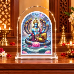Lord Vishnu L Shape Acrylic Showpiece 3 X 3.5 Inch For Home, Office And Car (F176668) Lord Vishnu L Shape Acrylic Showpiece 3 X 3.5 Inch For Home, Office And Car (F176668)