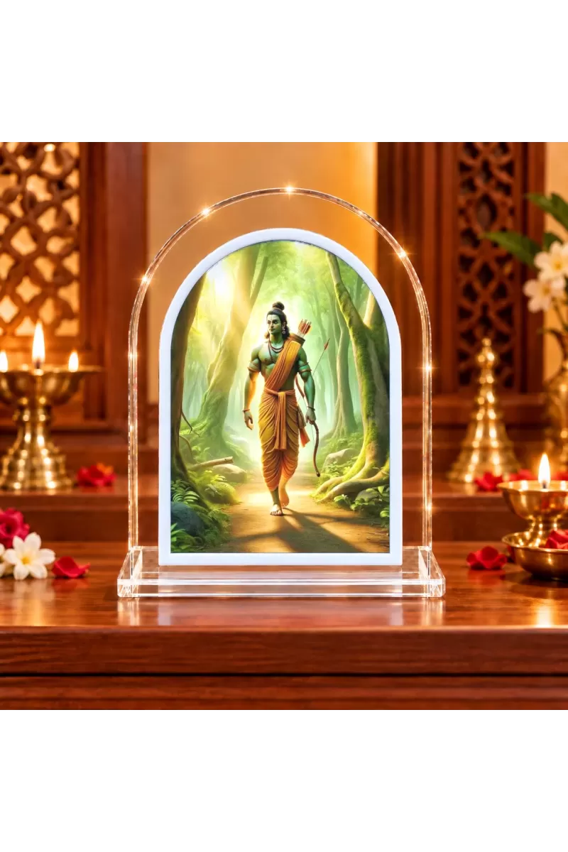 Lord Rama L Shape Acrylic Showpiece 3 X 3.5 Inch For Home, Office And Car (F176669)