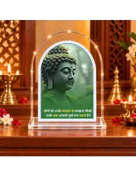 Buddha L Shape Acrylic Showpiece 3 X 3.5 Inch For Home, Office And Car (F176670)